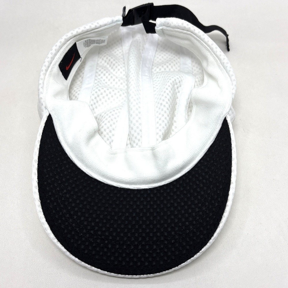 VTG Nike Hat Cap 90s Tailwind‎ Panel White Running Mesh Men Strap Back - Picture 5 of 8